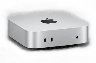 Mac mini hardware mockup illustrating a dedicated FactoryGrids headless host.